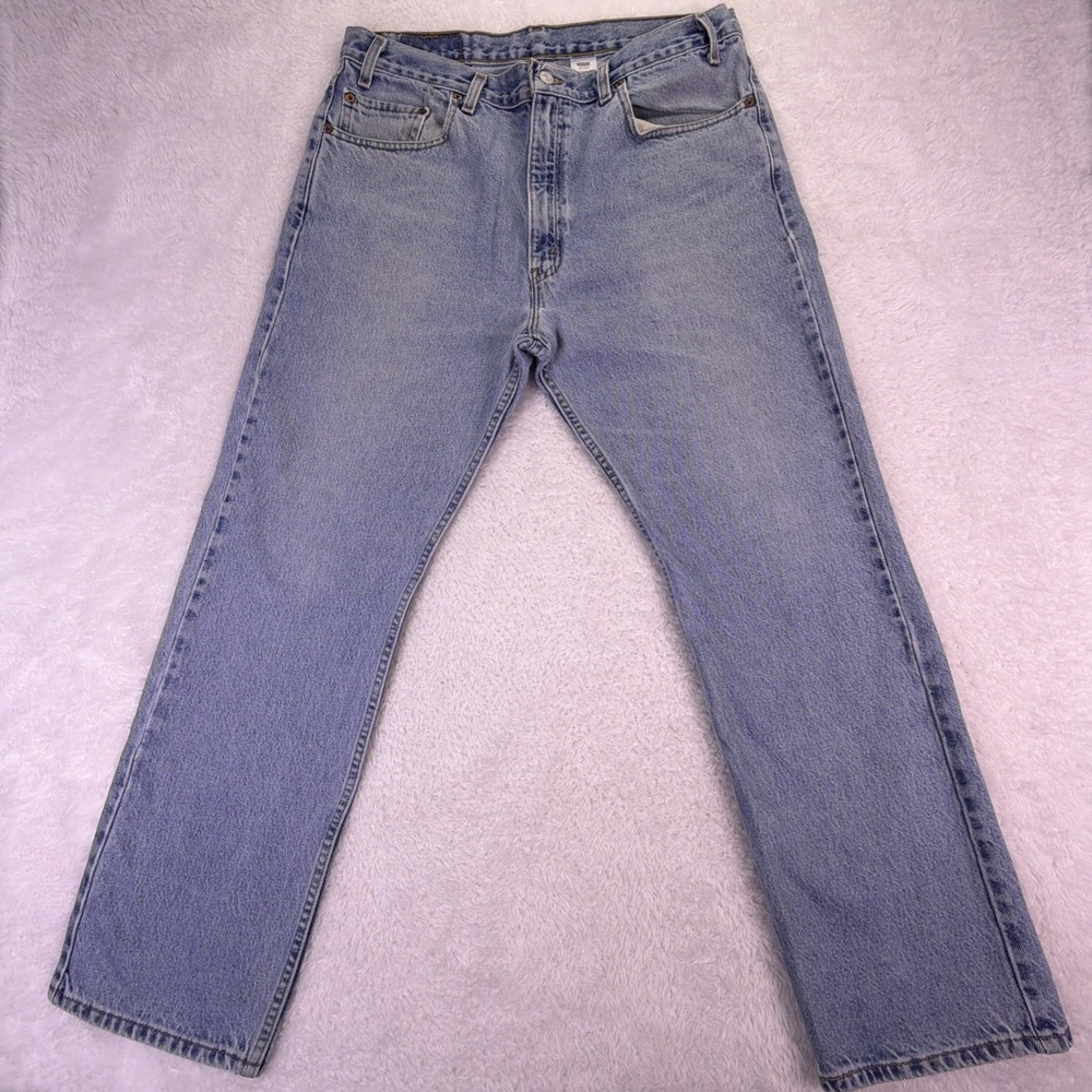VTG Levi's 505 Regular Fit Straight Leg Mens 36x29 (tag 38x30) Light Wash Denim‎